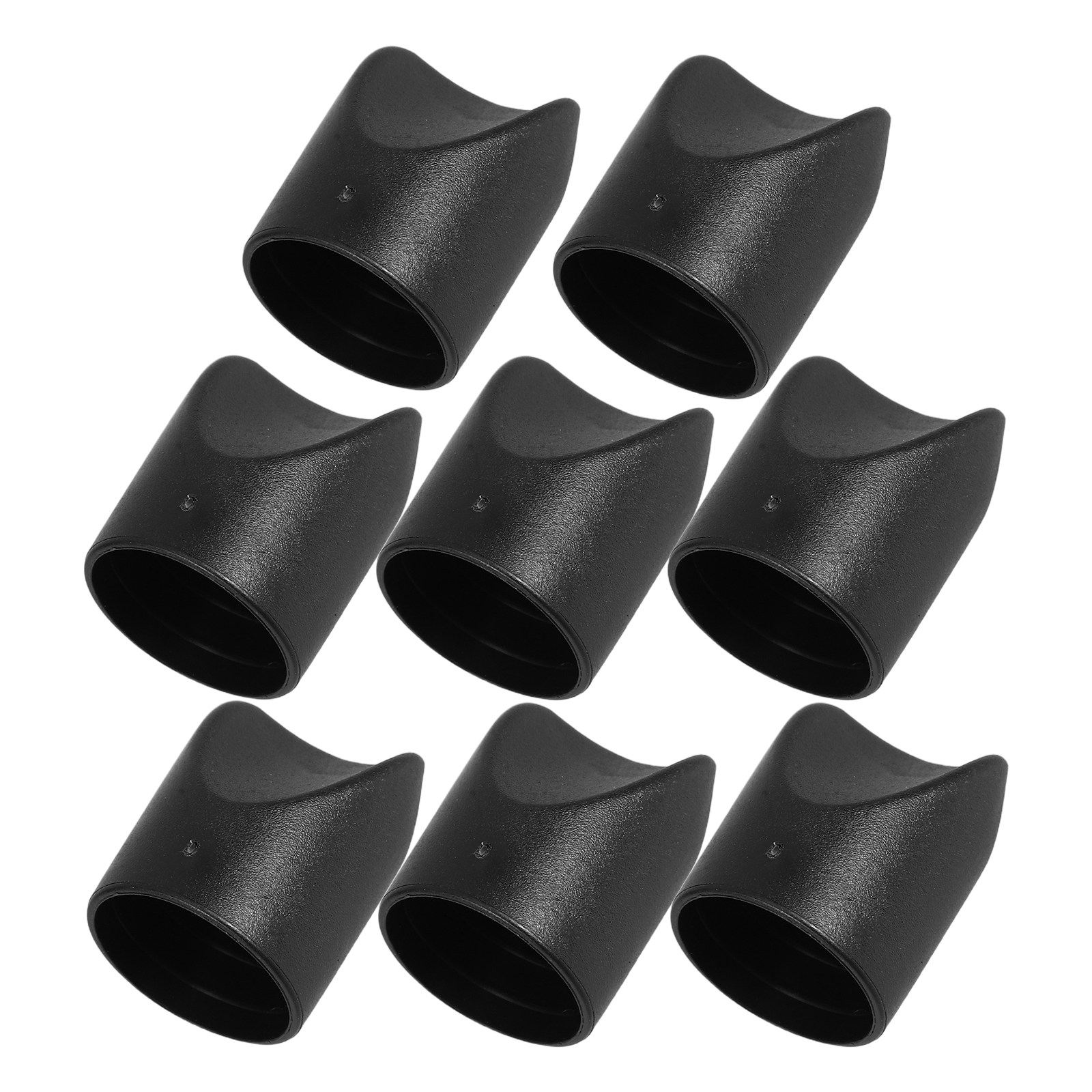 Outdoor Furniture Black - 8Pcs Black Plastic Chair Tube End