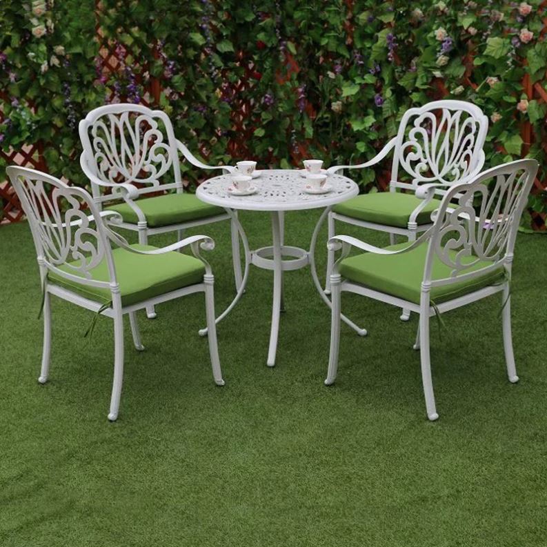 Outdoor Furniture Fire Table - Garden Set Cast Aluminum Outdoor Furniture
