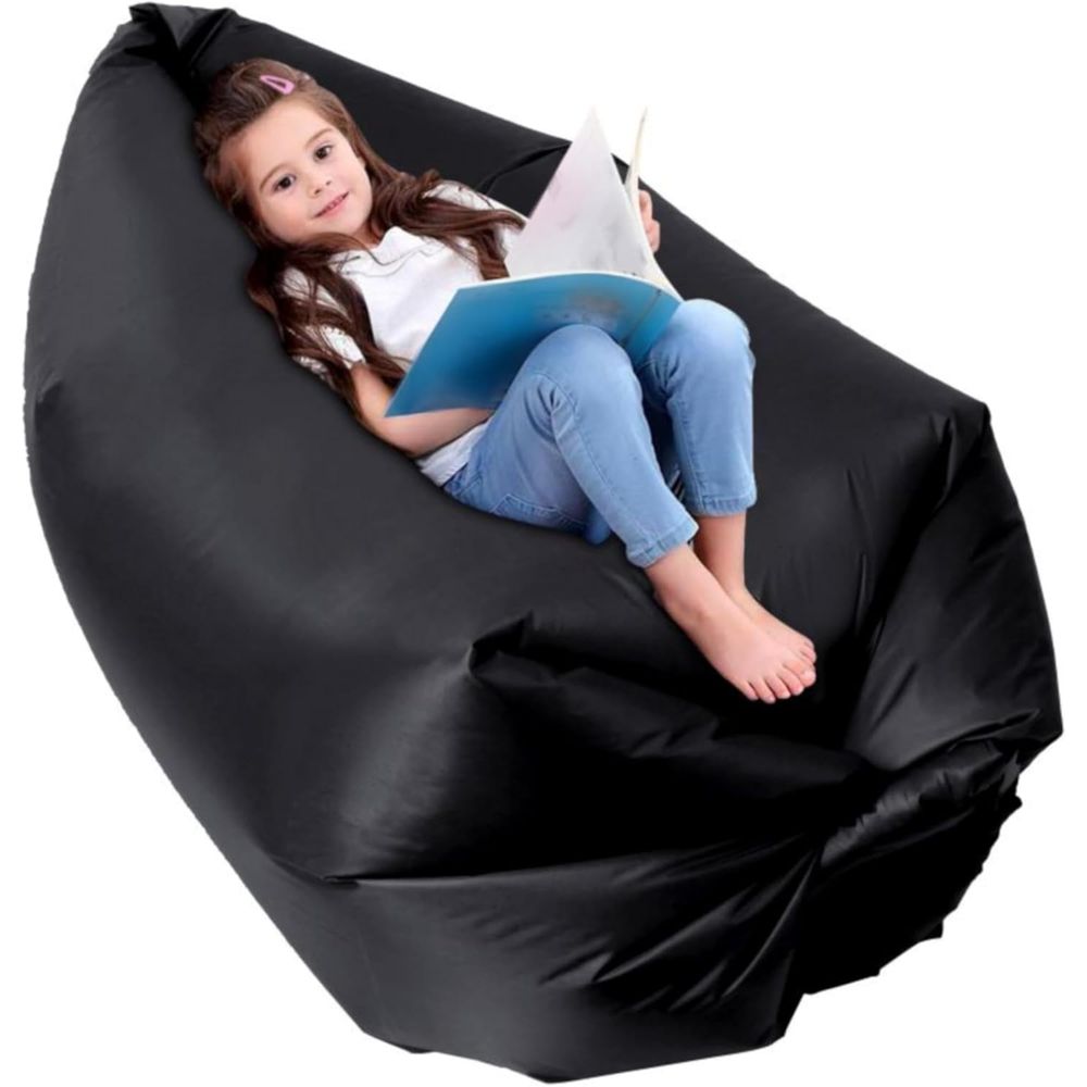Outdoor Furniture Black - Portable Air Couch, Camping & Beach,