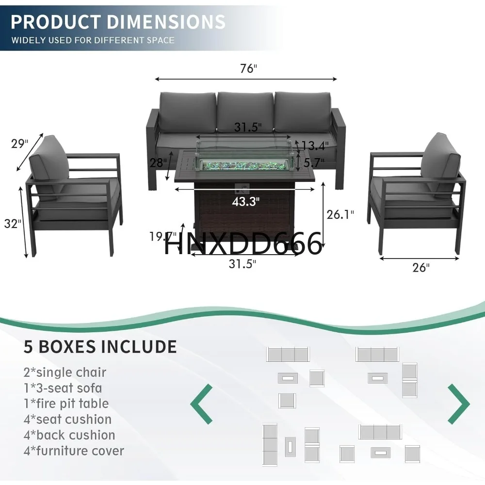 Patio Furniture Set with Fire  - Outdoor Furniture Fire Table 评论和价格