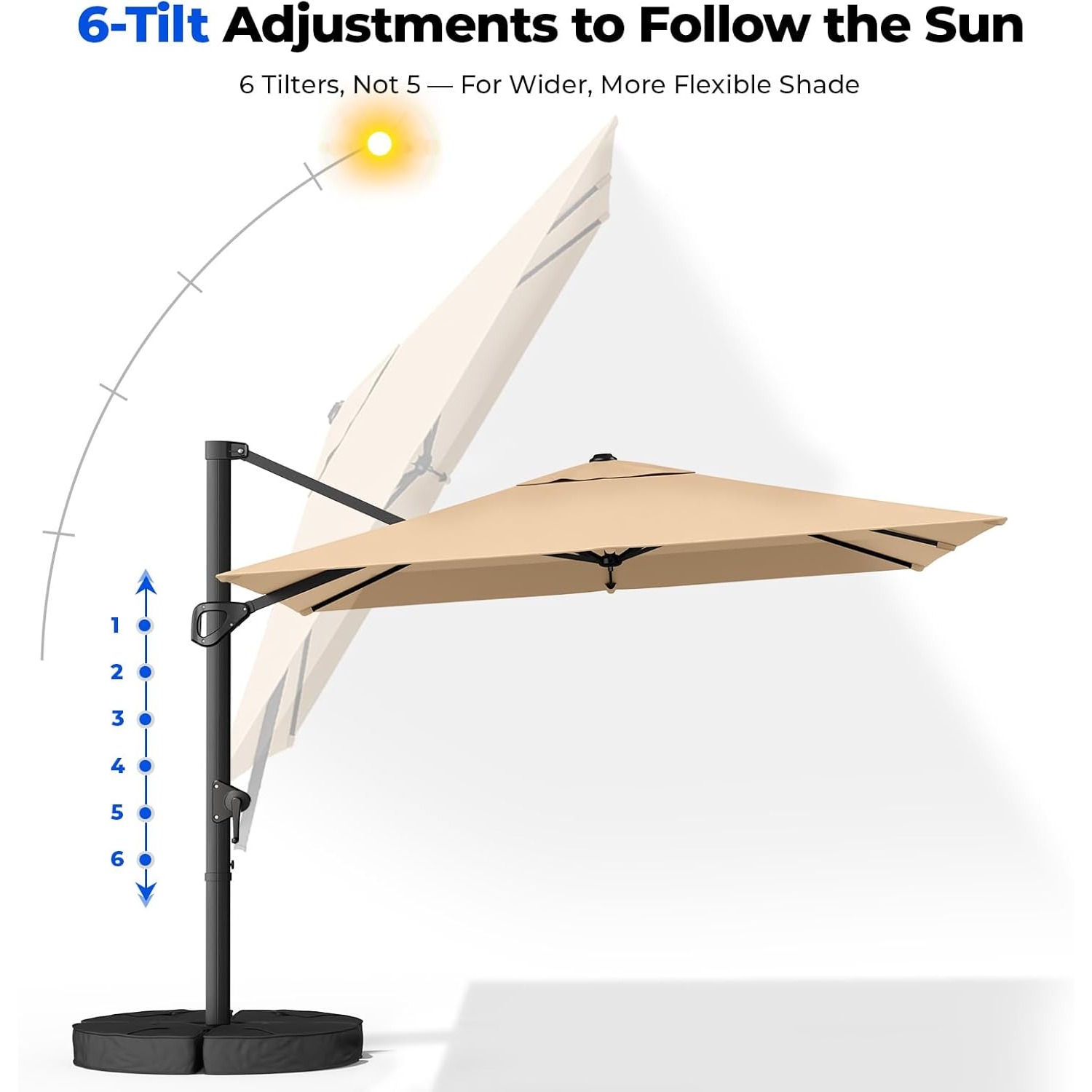10x10 FT Cantilever Patio Umbr - Outdoor Furniture Umbrella 评论和价格