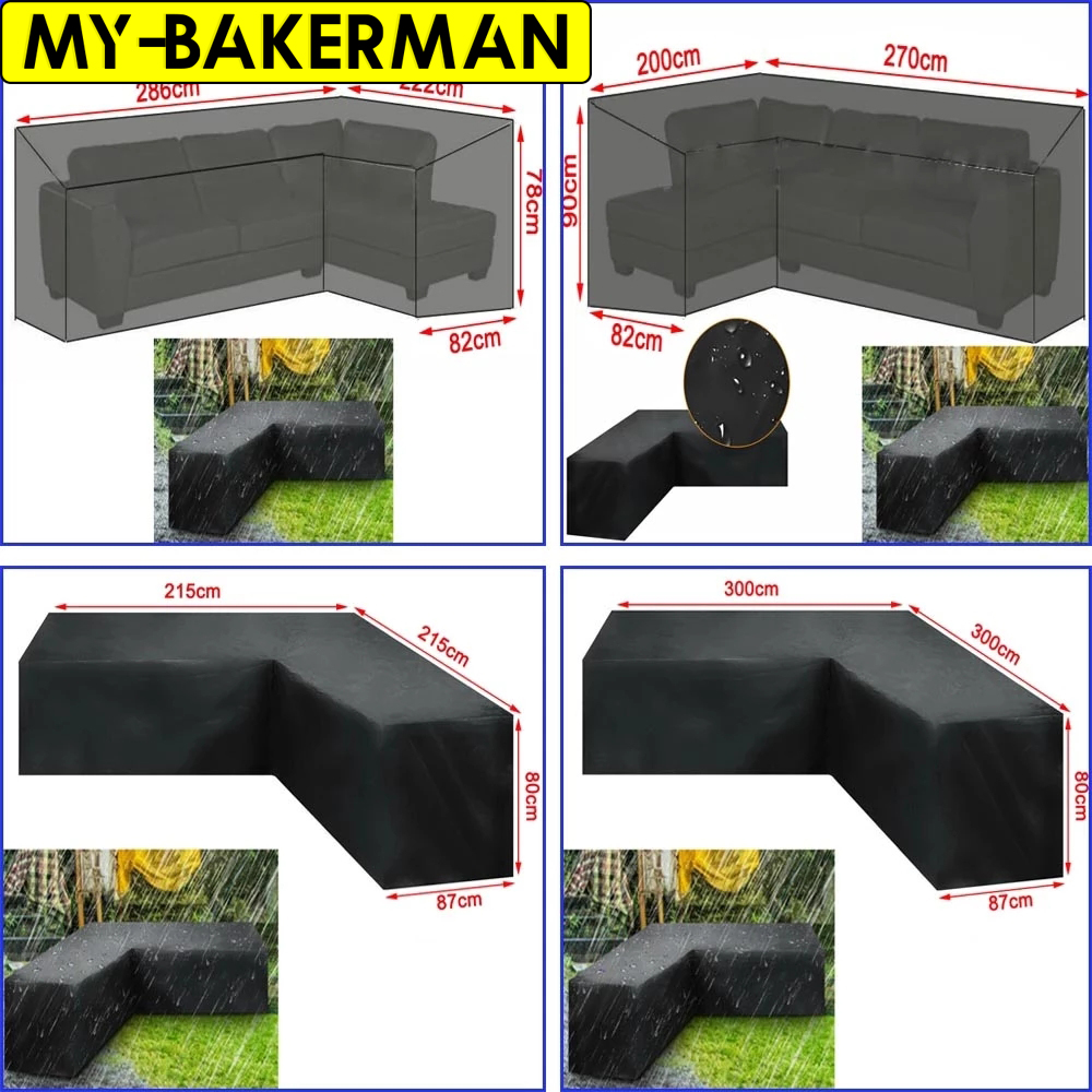 L Shape Furniture Waterproof   - Outdoor Furniture Black 评论和价格