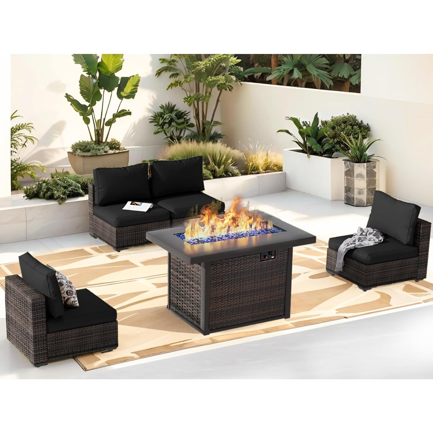 Outdoor Sectional Furniture, 5 - Outdoor Furniture Fire Table 评论和价格
