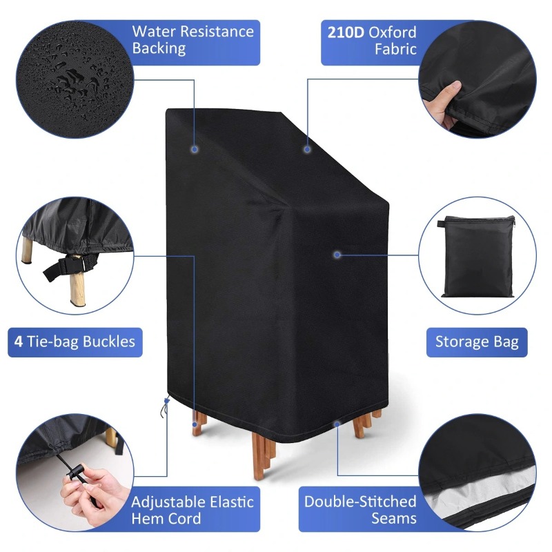 1/2/PCS Stacked Chair Dust Cov - Outdoor Furniture Cover 评论和价格