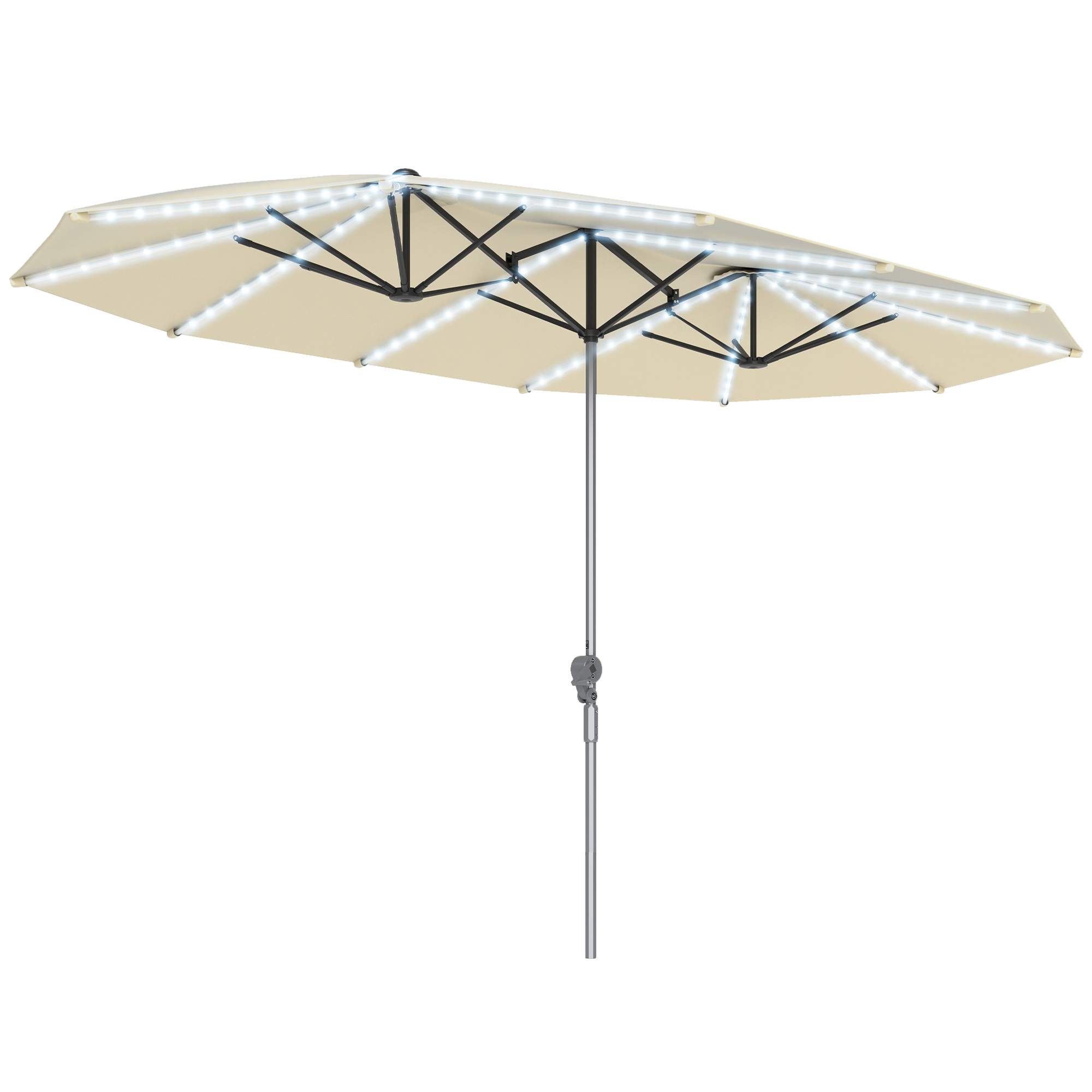 15ft Patio Umbrella Solar Ligh - Outdoor Furniture Umbrella 评论和价格