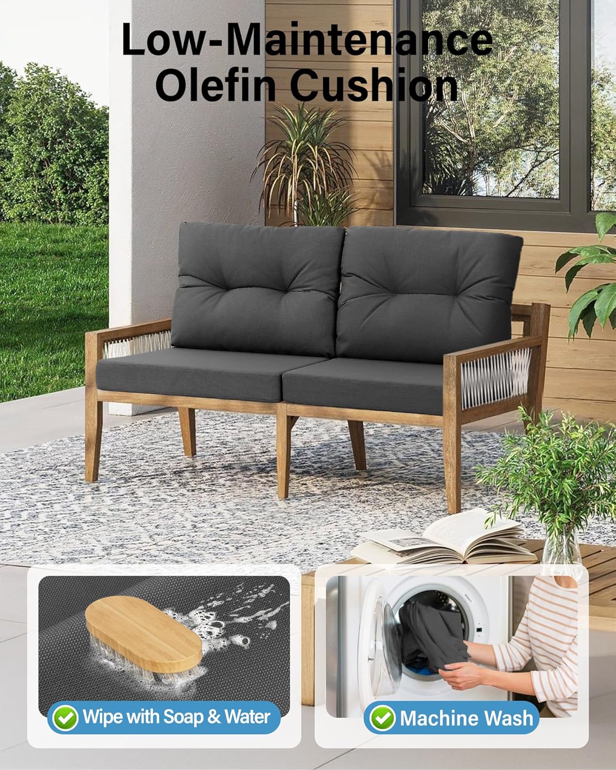 Outdoor Patio Furniture Dark G - Outdoor Furniture Cushions 24 X 24 评论和价格