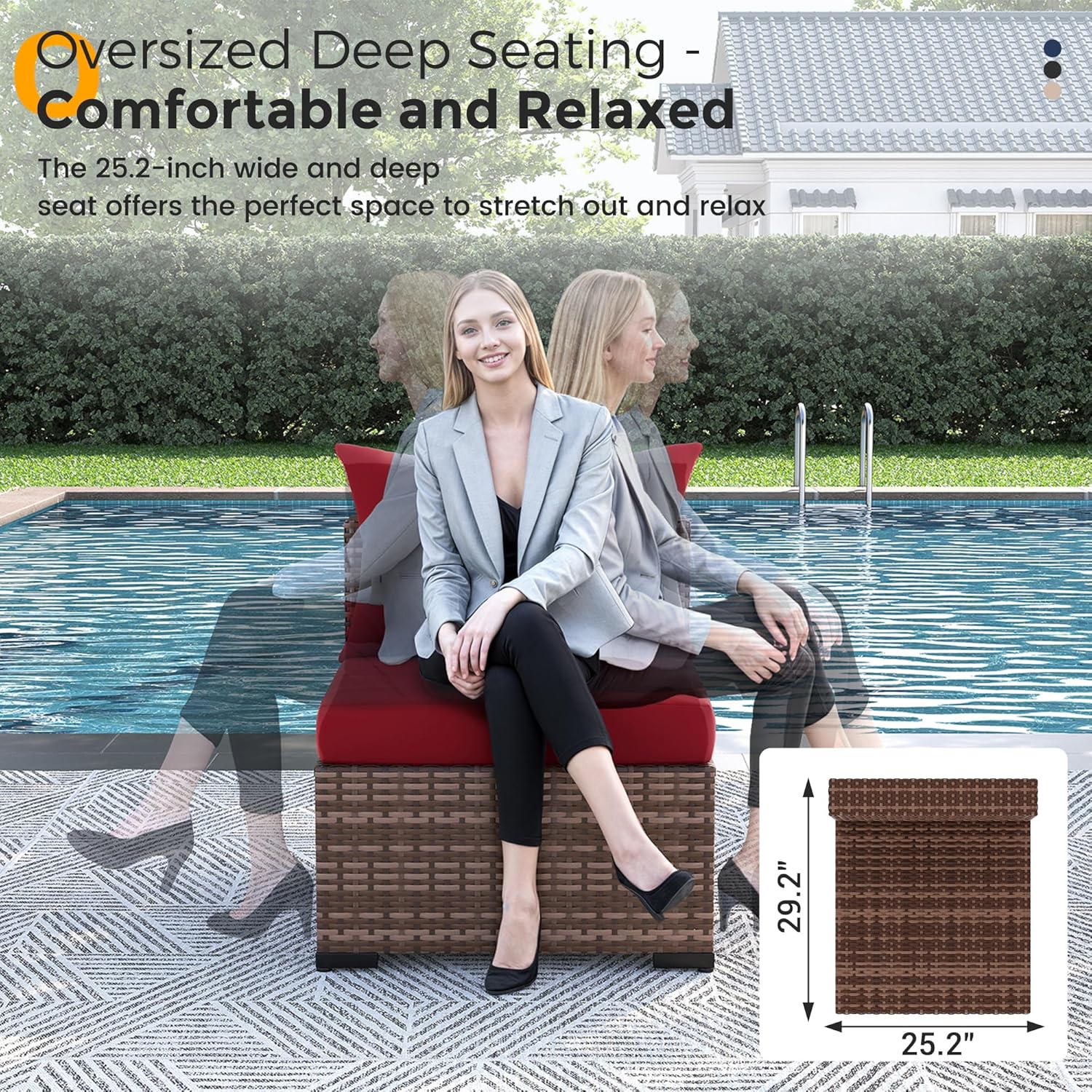 8pc All-Weather Wicker Section - Outdoor Furniture Fire Table 评论和价格