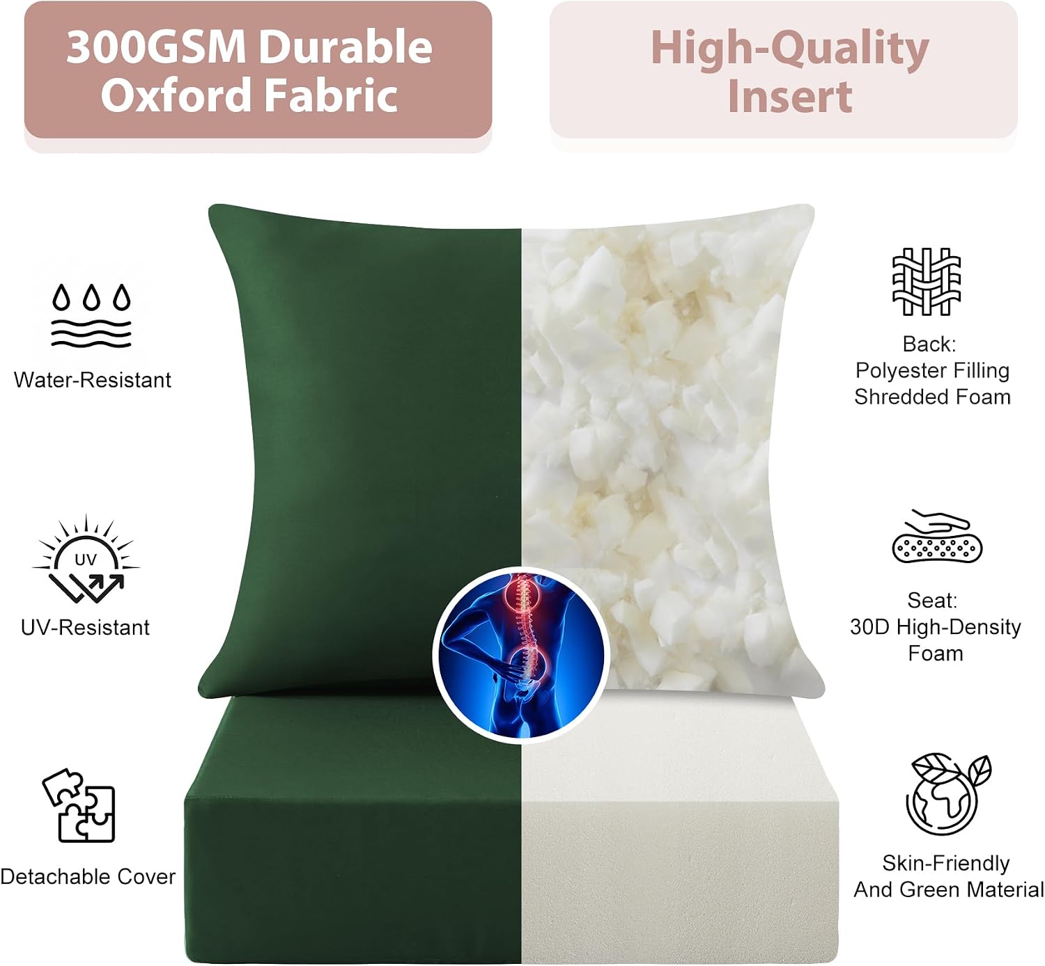 Outdoor Deep Seat Cushion Set, - Outdoor Furniture Cushions 24 X 24 评论和价格