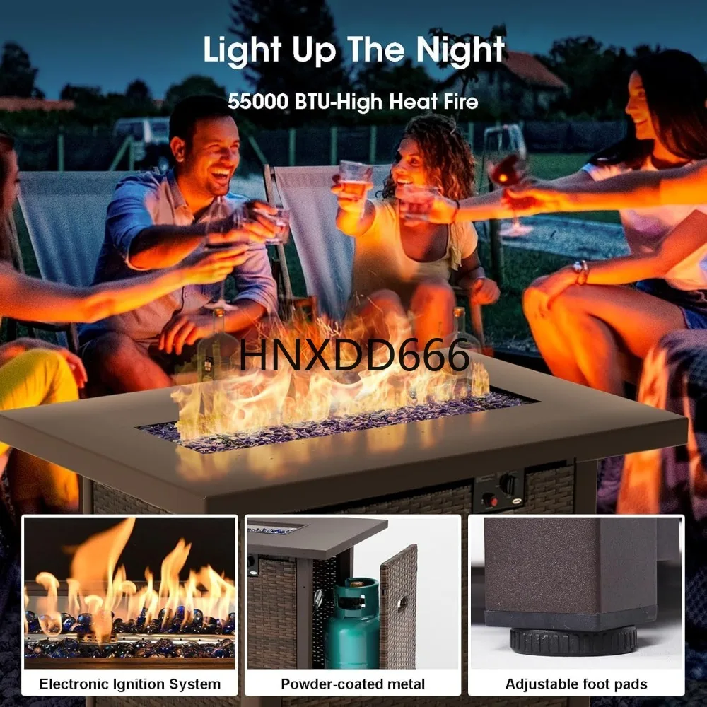 7 Piece Patio Furniture Set wi - Outdoor Furniture Fire Table 评论和价格