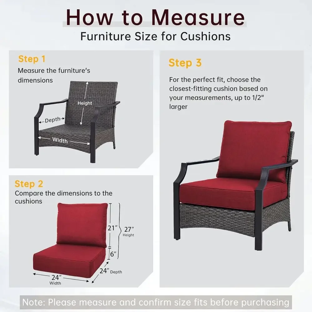 Outdoor Seat Cushion Set - 4 x - Outdoor Furniture Cushions 24 X 24 评论和价格