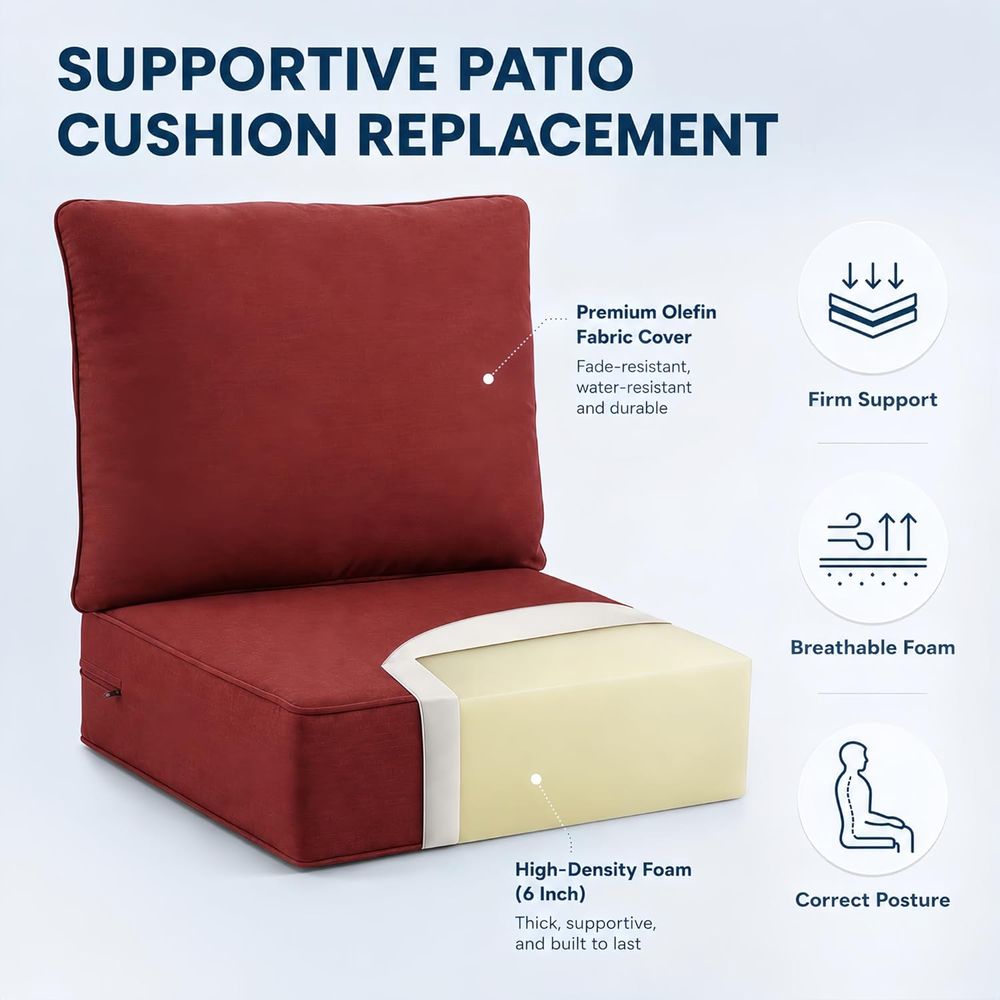Outdoor Seat Cushions 4-Piece  - Outdoor Furniture Cushions 24 X 24 评论和价格