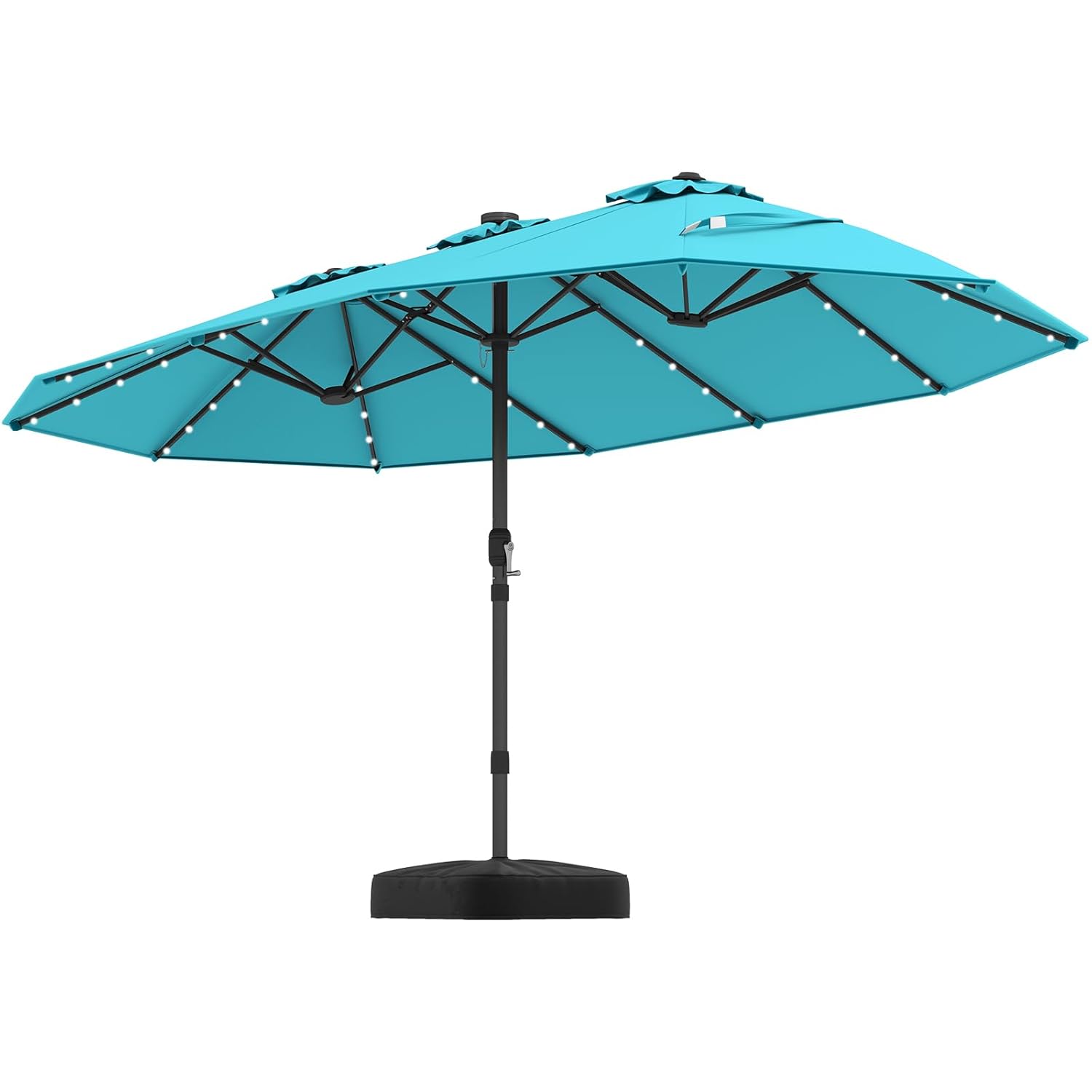 15FT Double-Sided Solar Patio  - Outdoor Furniture Umbrella 评论和价格