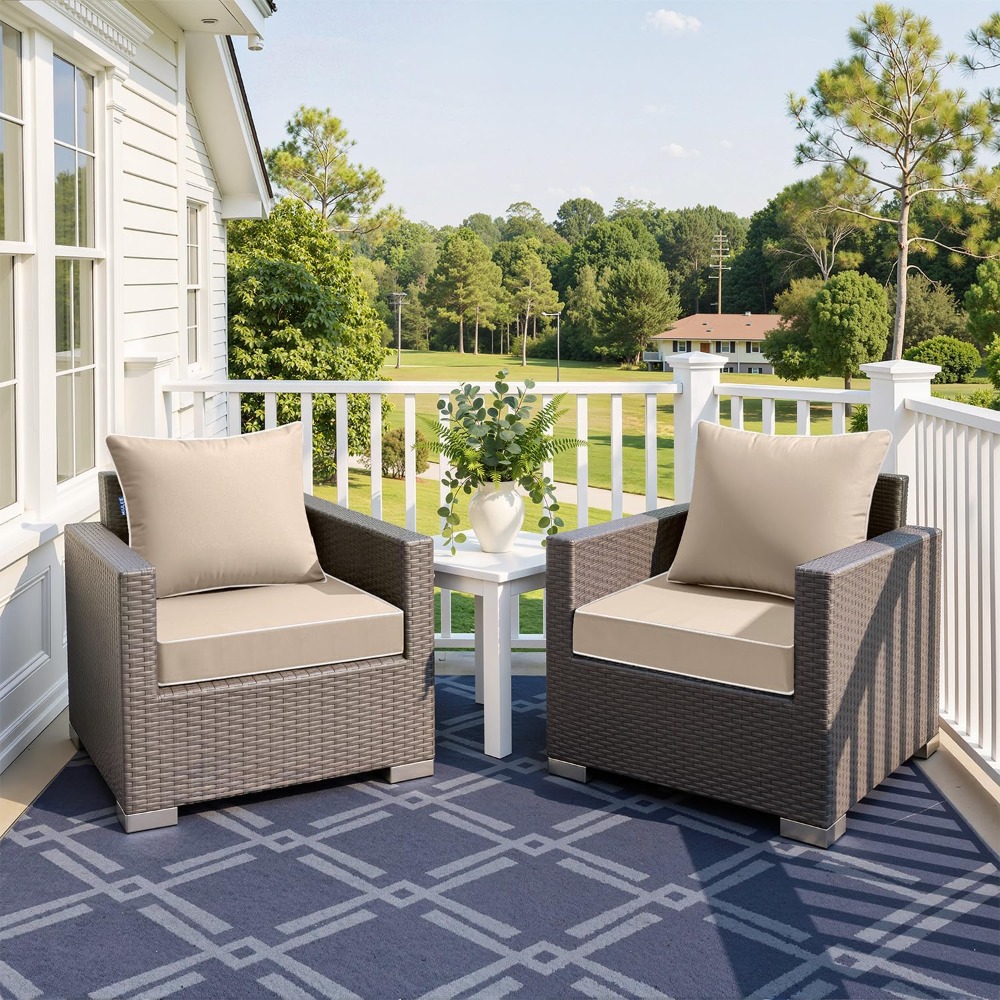 Beige Outdoor Seat Cushion 24x - Outdoor Furniture Cushions 24 X 24 评论和价格