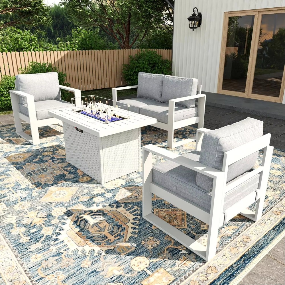 Terrace Seat Set Balcony Furni - Outdoor Furniture Fire Table 评论和价格