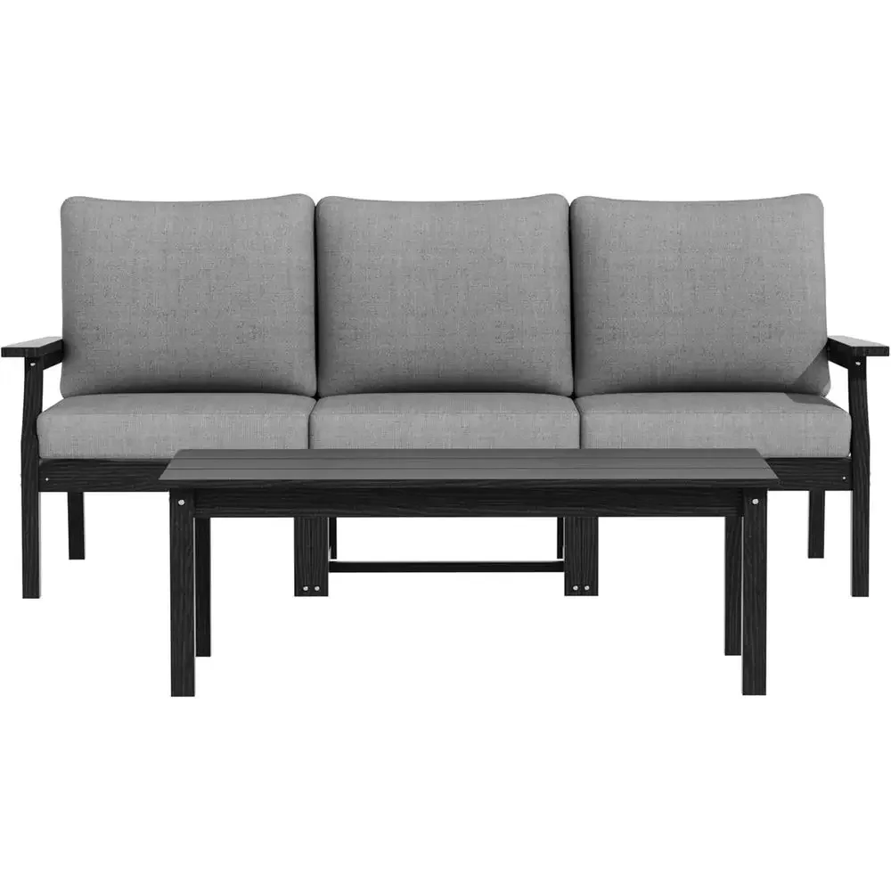 4-Piece Weather-Resistant Outd - Outdoor Furniture Black 评论和价格