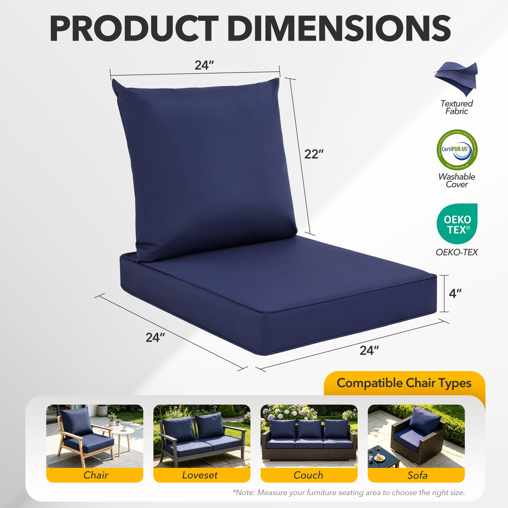 24x24 Outdoor Chair Cushions S - Outdoor Furniture Cushions 24 X 24 评论和价格