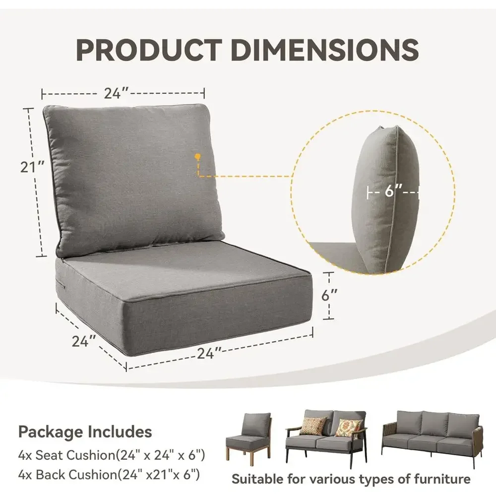 UV & Water Resistant Outdoor C - Outdoor Furniture Cushions 24 X 24 评论和价格