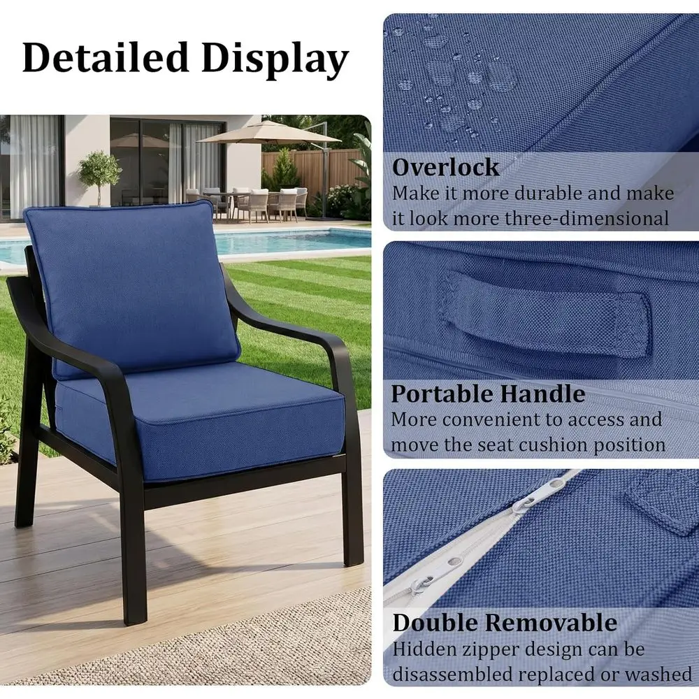 6 Thick Outdoor Chair Cushions - Outdoor Furniture Cushions 24 X 24 评论和价格