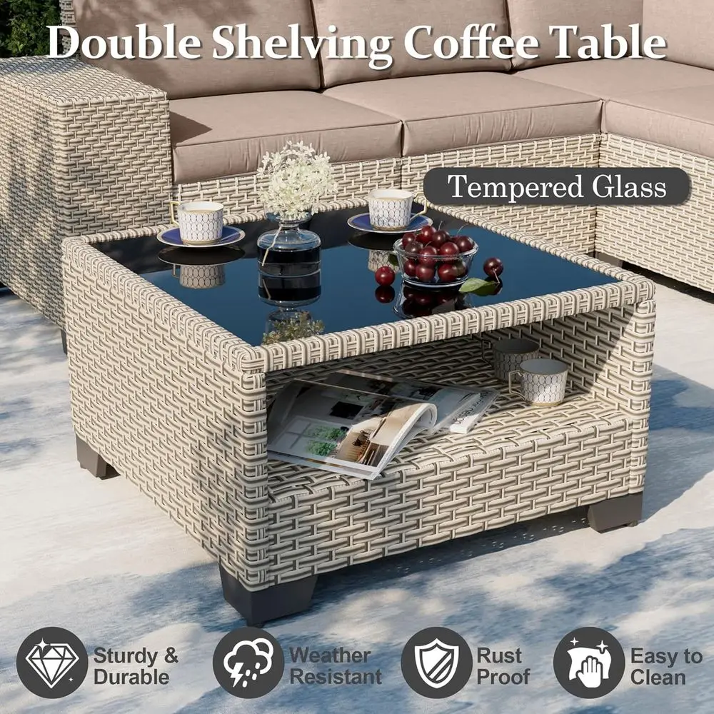 7-Piece Outdoor Patio Furnitur - Outdoor Furniture Fire Table 评论和价格