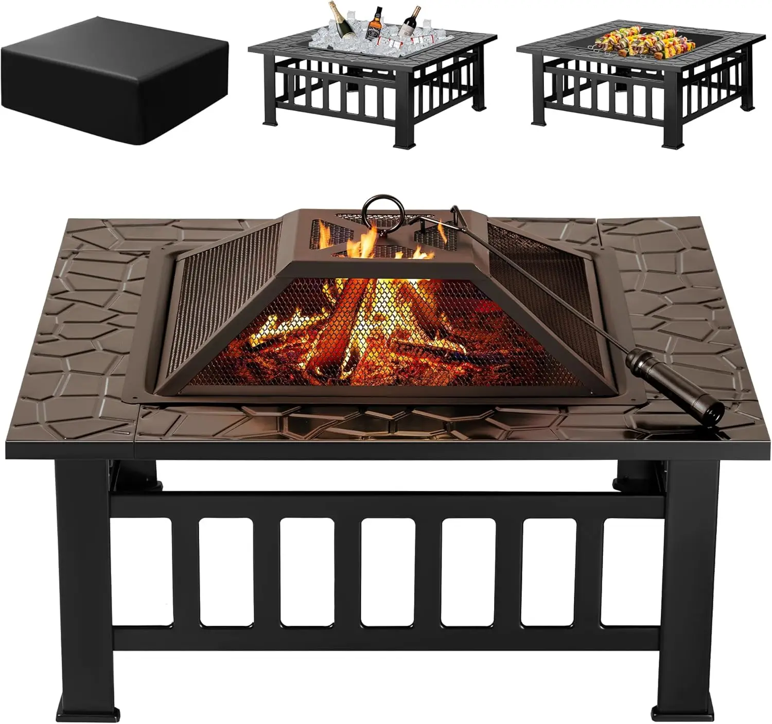 Outdoor Fire Pit, 32 Inch Fire - Outdoor Furniture Fire Table 评论和价格