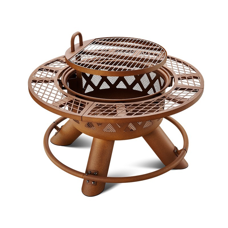 2026 Modern Outdoor Steel Char - Outdoor Furniture Fire Table 评论和价格