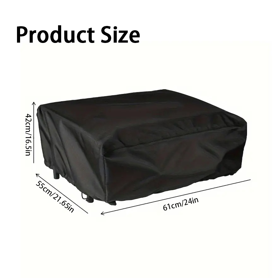 1pc Black Oven Protective Cove - Outdoor Furniture Black 评论和价格