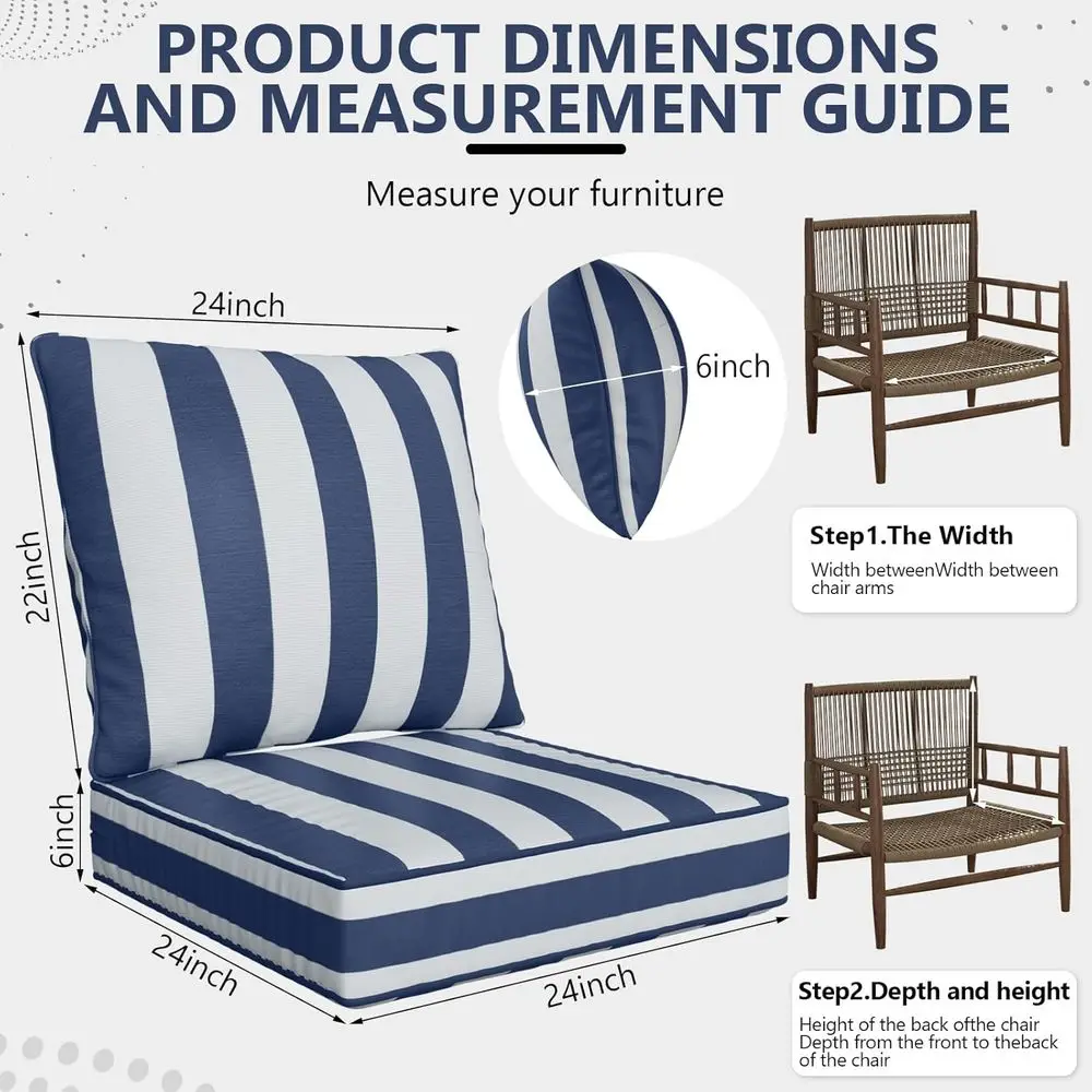 24 x 24 x 6 Outdoor Deep Seat  - Outdoor Furniture Cushions 24 X 24 评论和价格