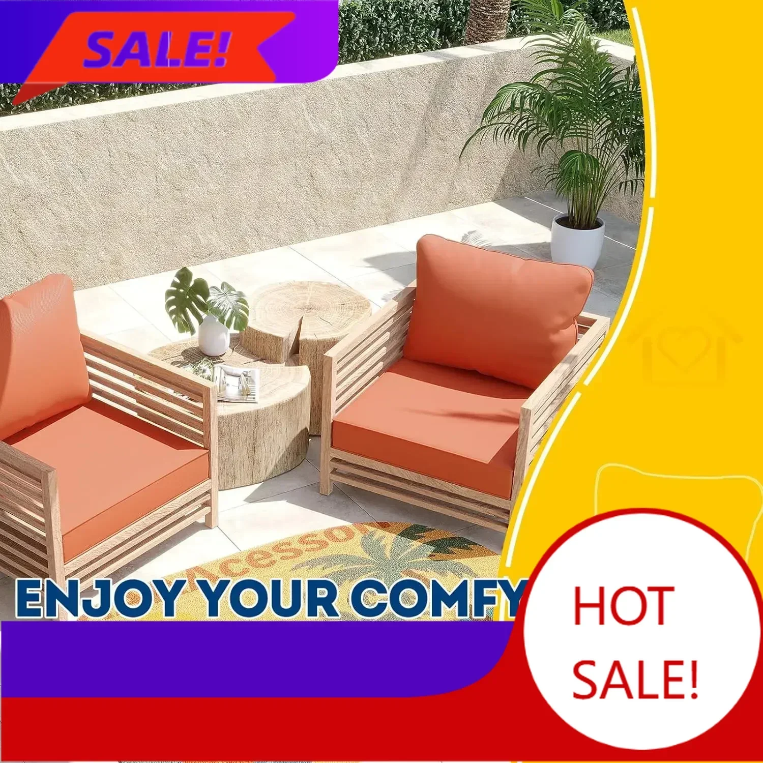 Bestseller[XMSJ]Outdoor Deep S - Outdoor Furniture Cushions 24 X 24 评论和价格