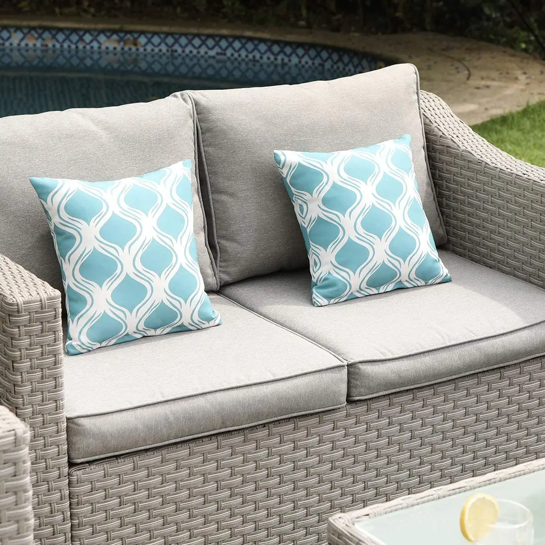 -Outdoor Furniture 5-Piece Wic - Outdoor Furniture Fire Table 评论和价格
