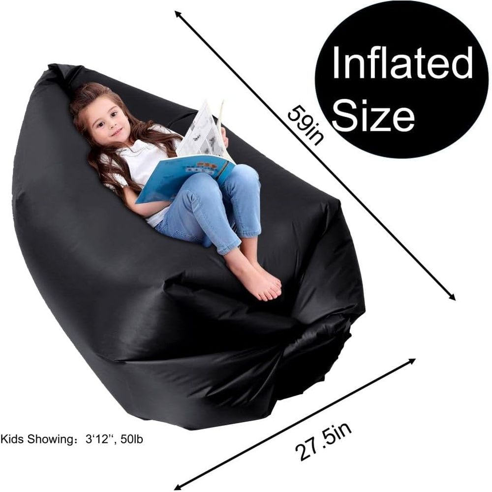 Portable Air Couch, Camping &  - Outdoor Furniture Black 评论和价格