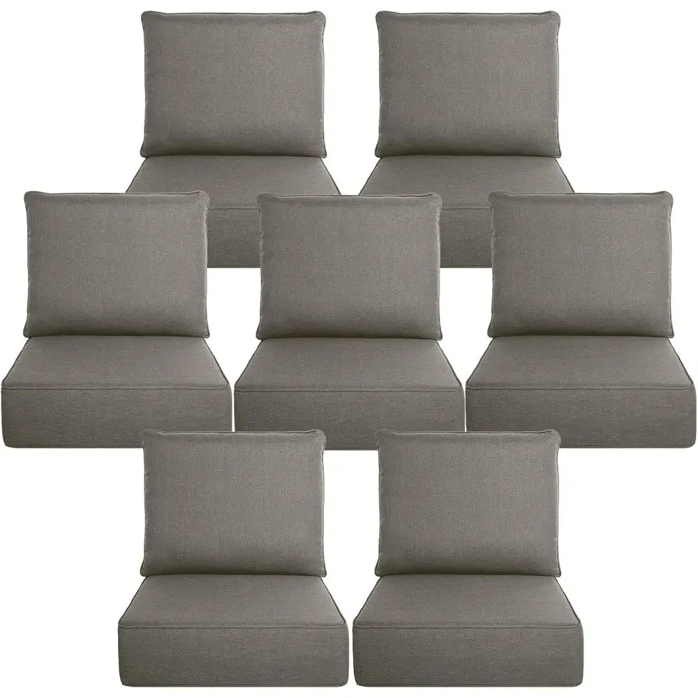 6 Thick Outdoor Cushion Set -  - Outdoor Furniture Cushions 24 X 24 评论和价格