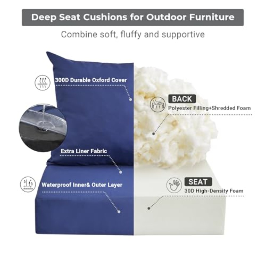 Outdoor Cushions for Patio Fur - Outdoor Furniture Cushions 24 X 24 评论和价格