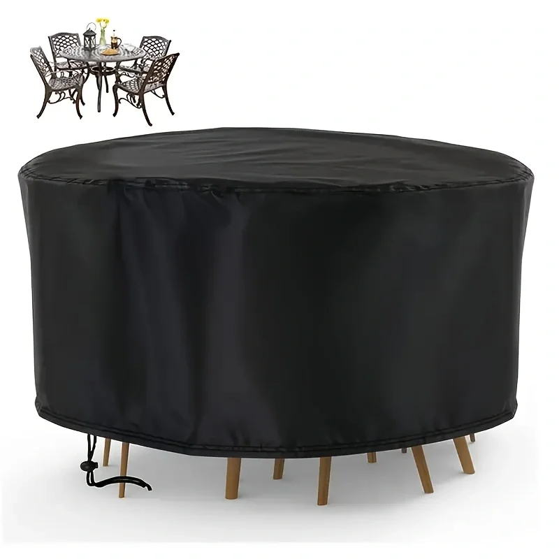 Waterproof Round Patio Furnitu - Outdoor Furniture Black 评论和价格